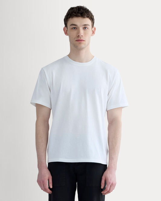 The Premium-Weight Relaxed Crew | Uniform | White