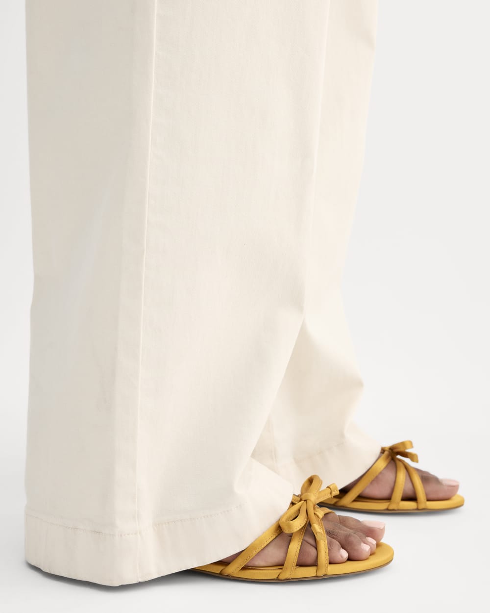 The Bow Sandal | Golden Sun Satin