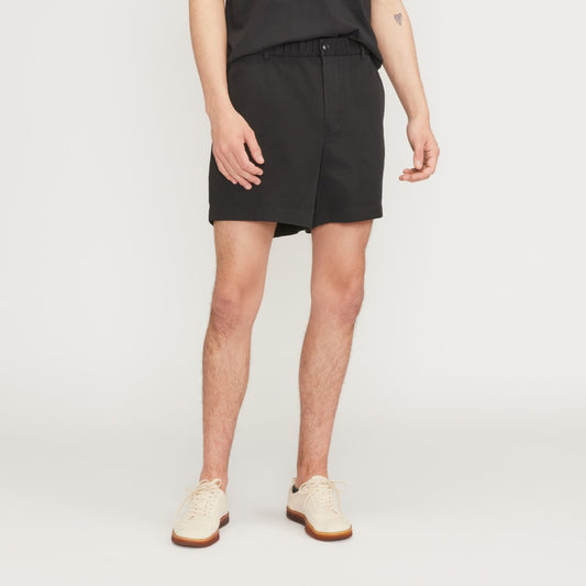 The Pull-On Performance Chino 5 Short | Black
