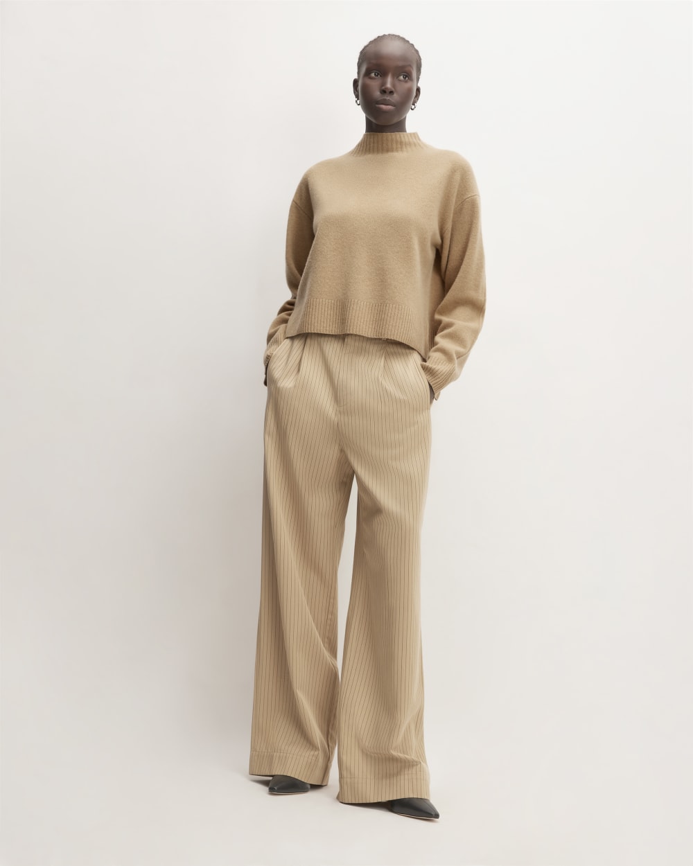 The Good Merino Wool Mockneck Sweater | Light Camel