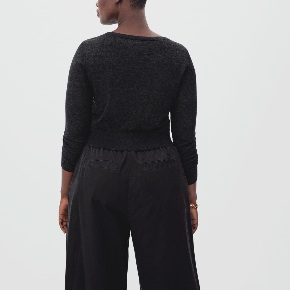 The Featherweight Alpaca Cardigan | Heathered Black