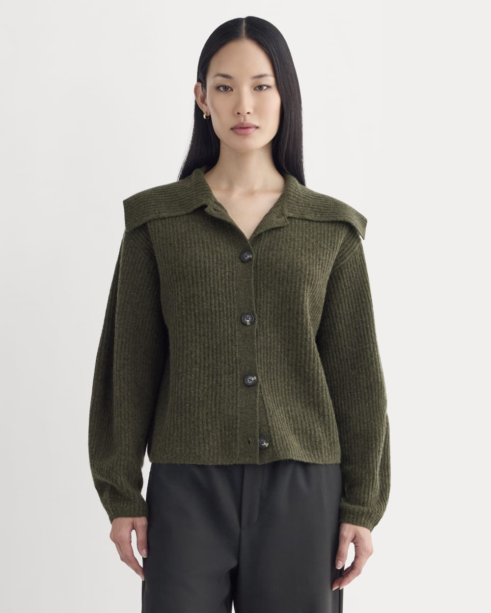 Fisherman Cardigan in Wool Cashmere | Heather Beech