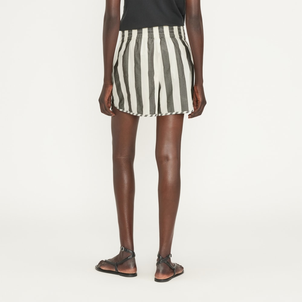 The Poplin Boxer Short | Bone / Black