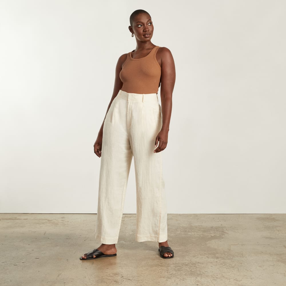 The Pima Micro-Rib U-neck Tank | Tawny Brown