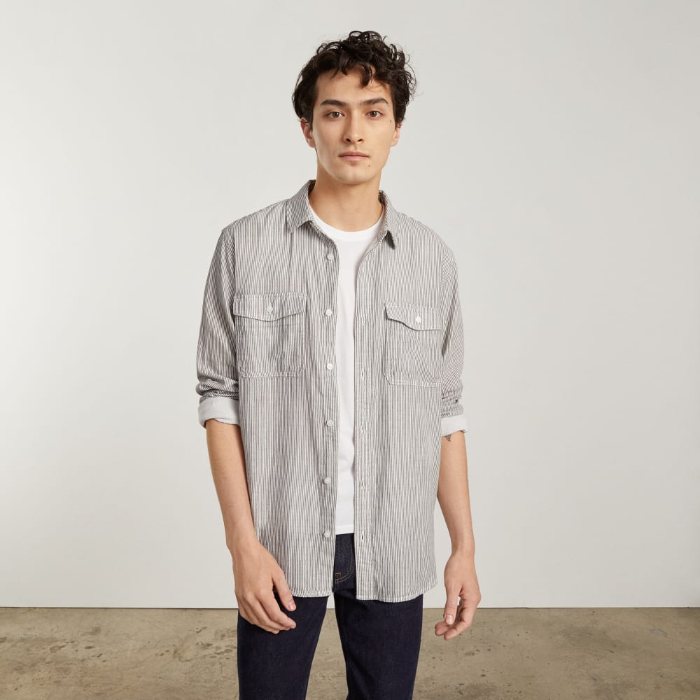 The Long-Sleeve Summer Shirt | Black / White