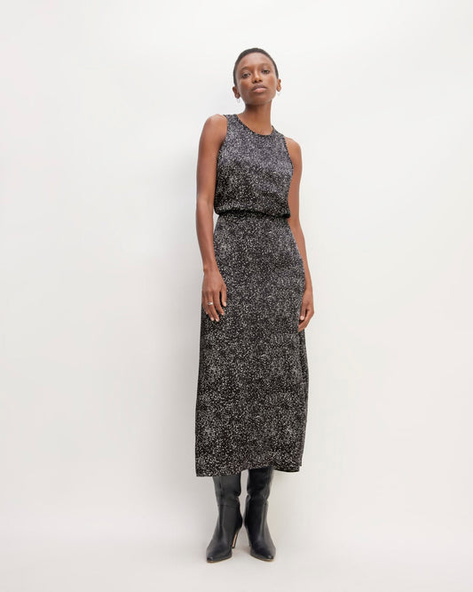 The Hammered Satin Slip Skirt | Black Moonsplatter