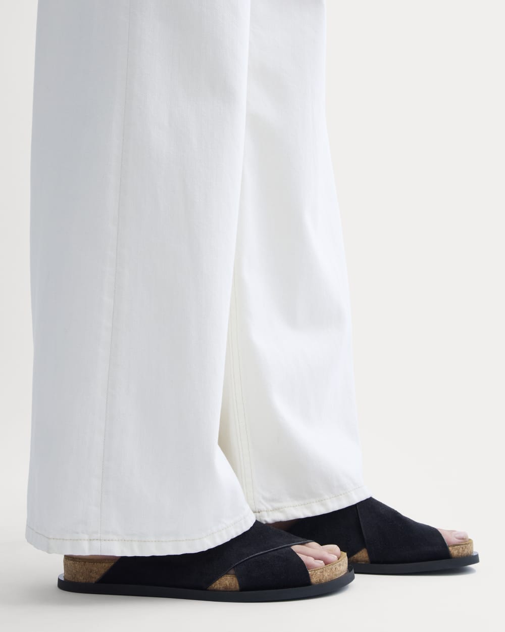 The Suede Crossover Sandal |  Black