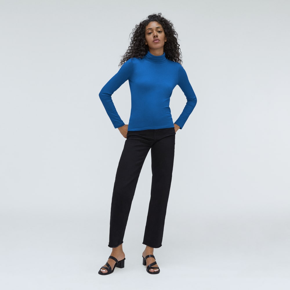 The Organic Cotton Turtleneck | Lapis Blue