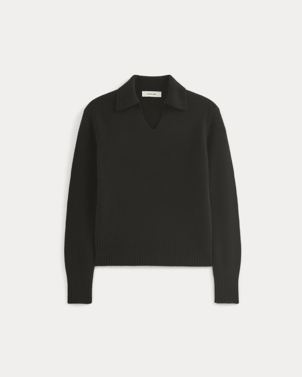 Cashmere Polo Sweater | Black