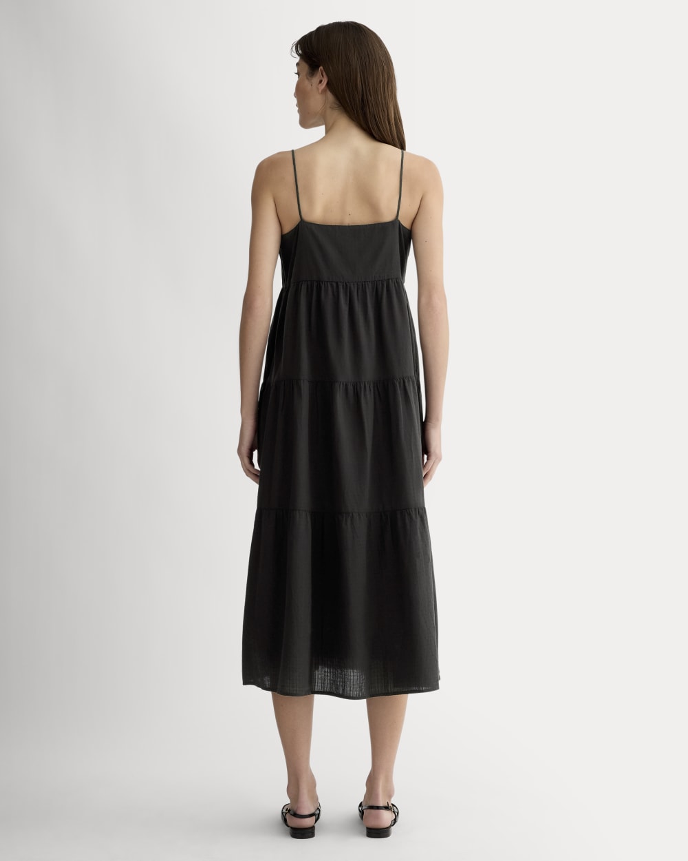 The Gauze Tiered Dress | Black