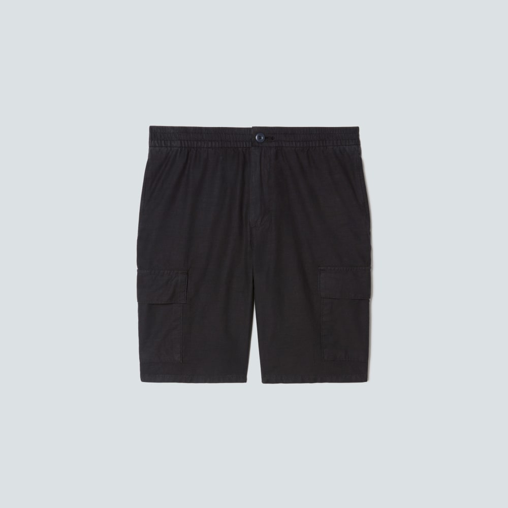 The Cotton Linen Short | Black