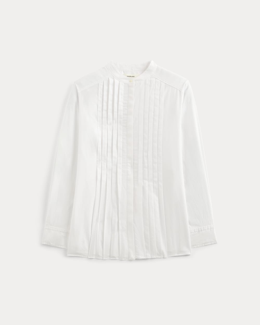 The Pleated Shirt in Silky Cotton | White