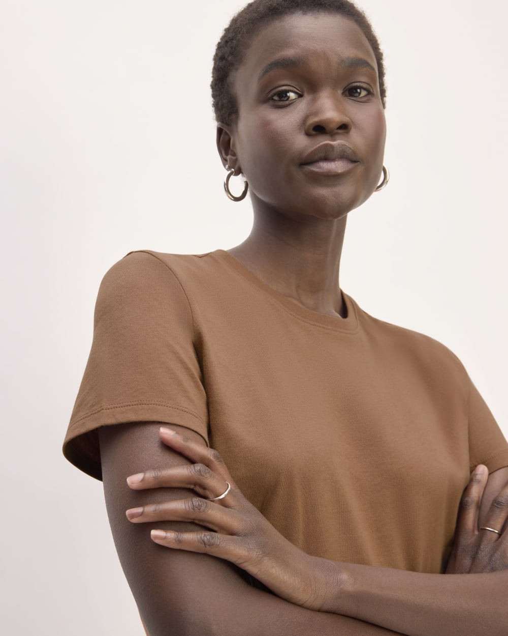 The Slim Crew in Essential Cotton | Carob Brown