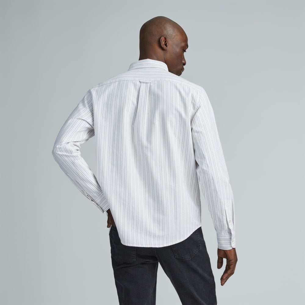 The Classic Oxford Shirt | Canvas / Mauve / Chocolate | Tall