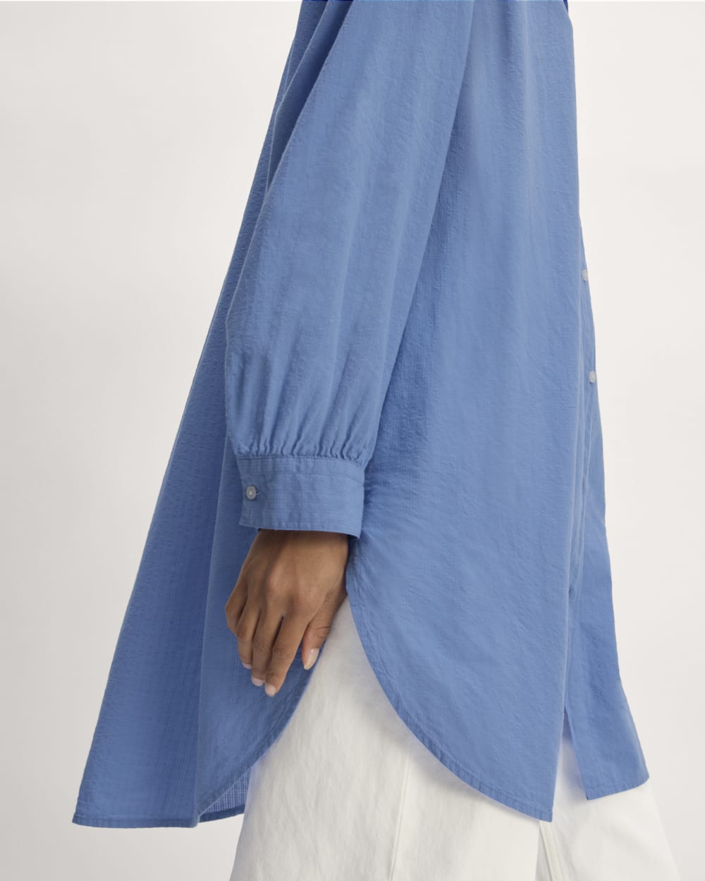 The Gauze Oversized Shirt | Blue Opal