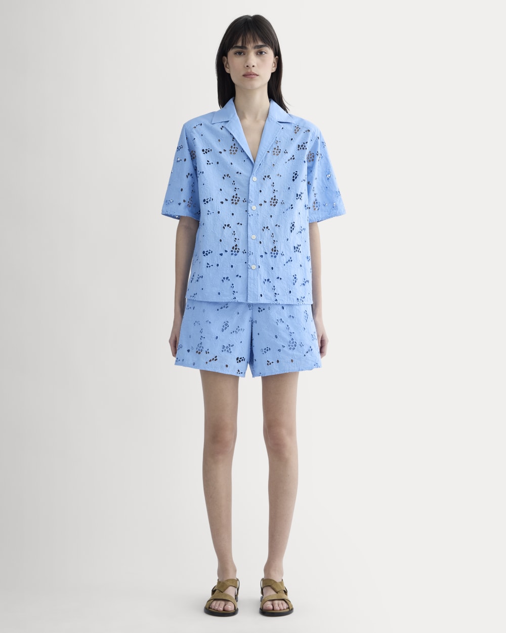 The Eyelet Camp Shirt | Sky Blue