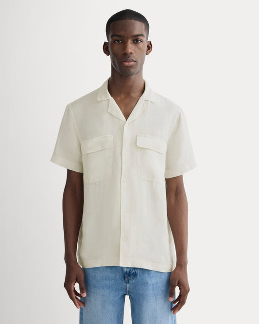 The Resort Shirt in Linen | Natural Chambray