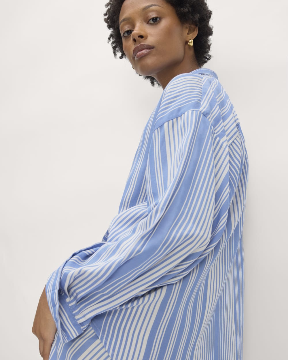 The Oversized Shirt in Butterlite | Granada Sky Blue / Bone
