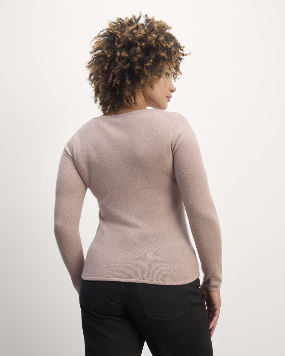 The Square Neck in Cashmere | Dusty Rose