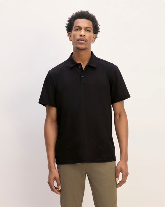 The Premium Weight Short-Sleeve Polo | Black