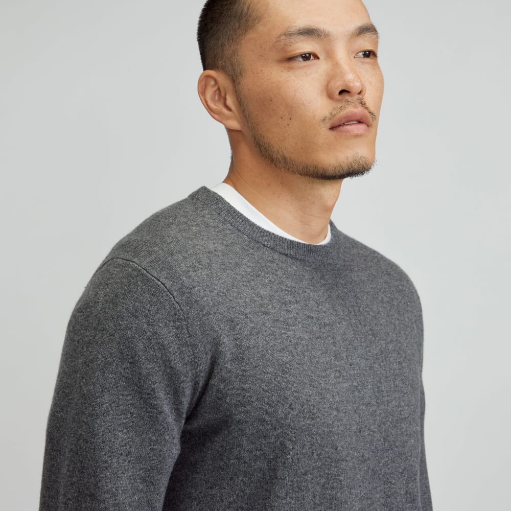 The Grade-A Cashmere Crew | Charcoal