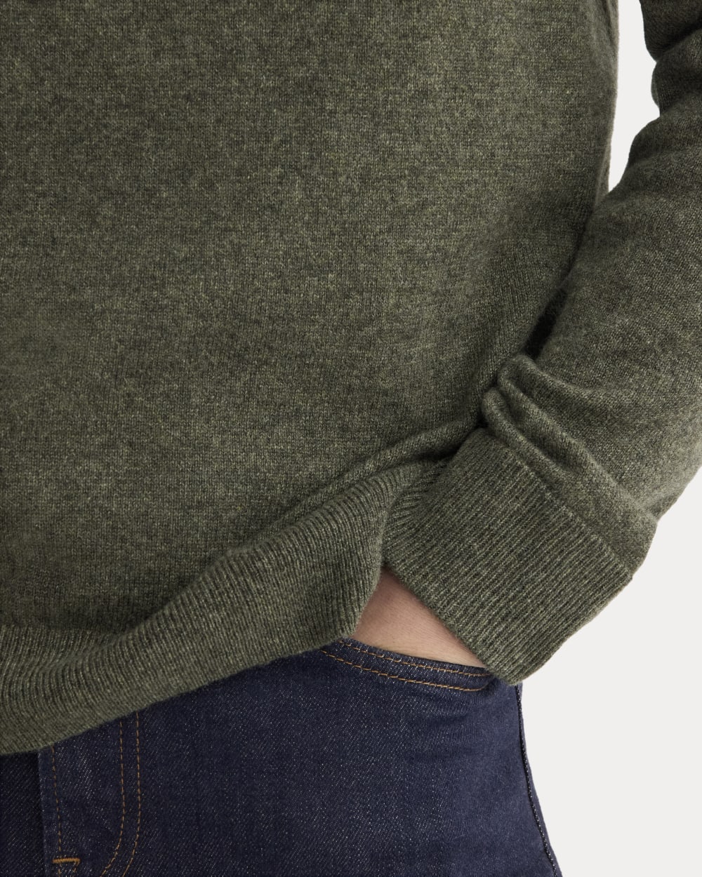 The Cashmere Crew | Heathered Army Green