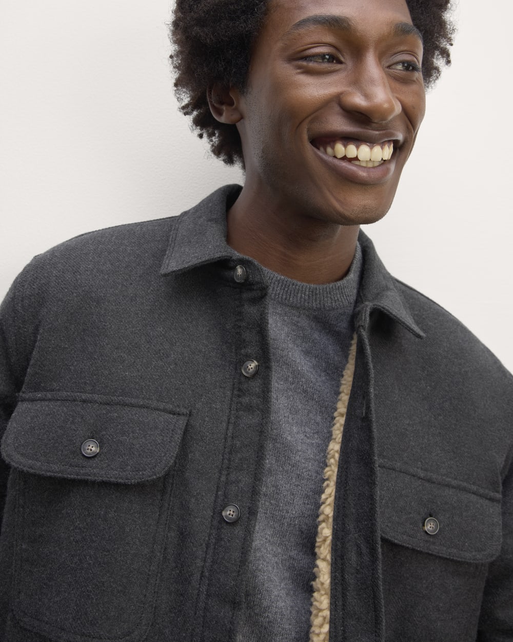 The ReNew Fleece-Lined Heavyweight Overshirt | Heather Charcoal
