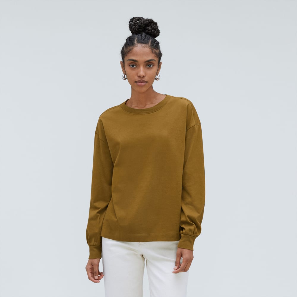 The Organic Cotton Long-Sleeve Tee | Tapenade