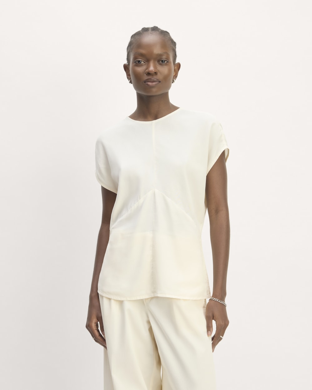 The Drape Top in Butterlite | Bone