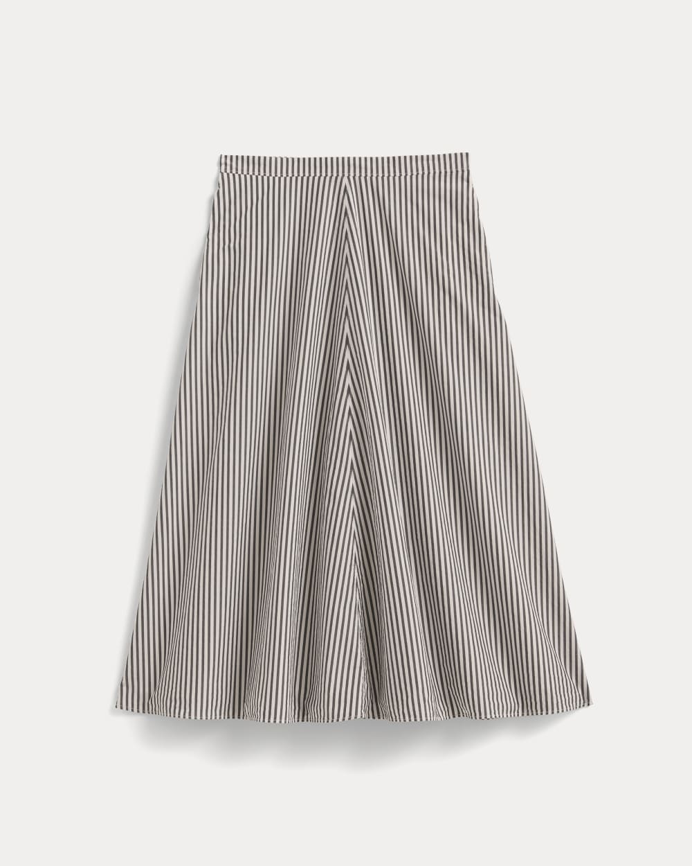 The Midi Skirt in Ultrasoft Cotton | Optic White / Black