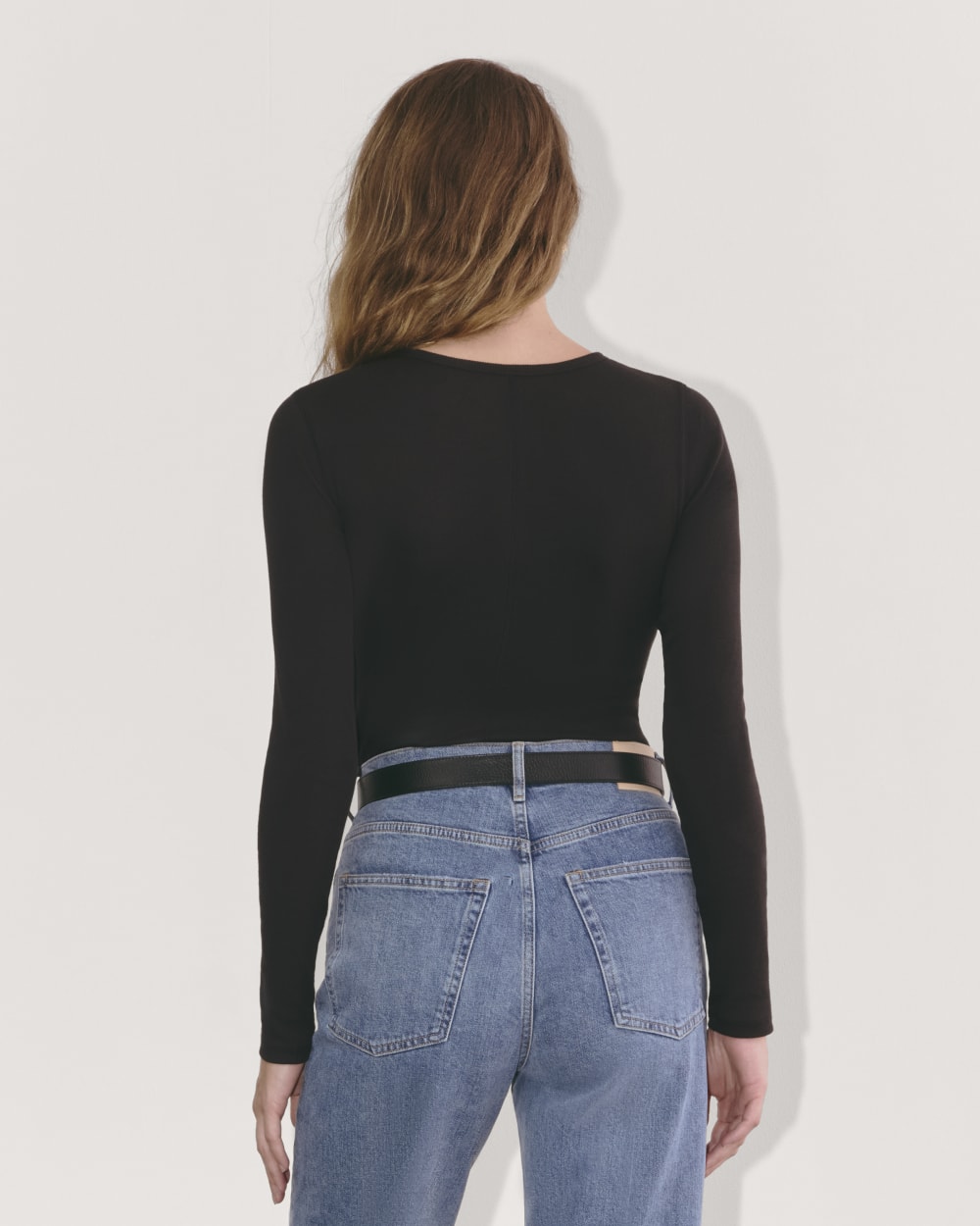 The Luxe Rib Long-Sleeve Crew | Black