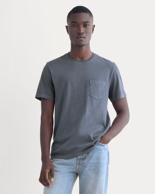 The Essential Organic Garment-Dyed Crew | Navy