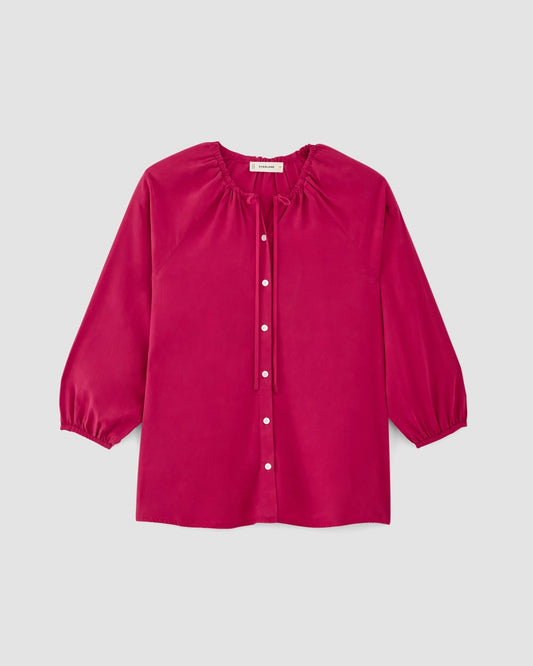 The Gathered Shirt in Butterlite | Red Currant