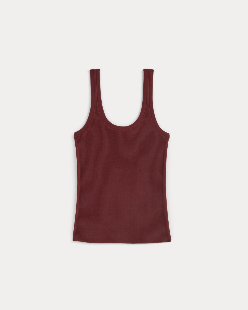 The Light Ribbed Cami in Ultrasoft Merino | Merlot