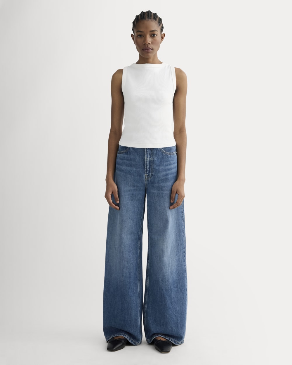 The Selfie Boatneck Tank | White