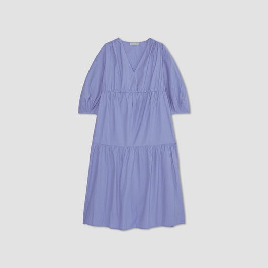 The Poplin Tiered Dress | Cornflower Blue