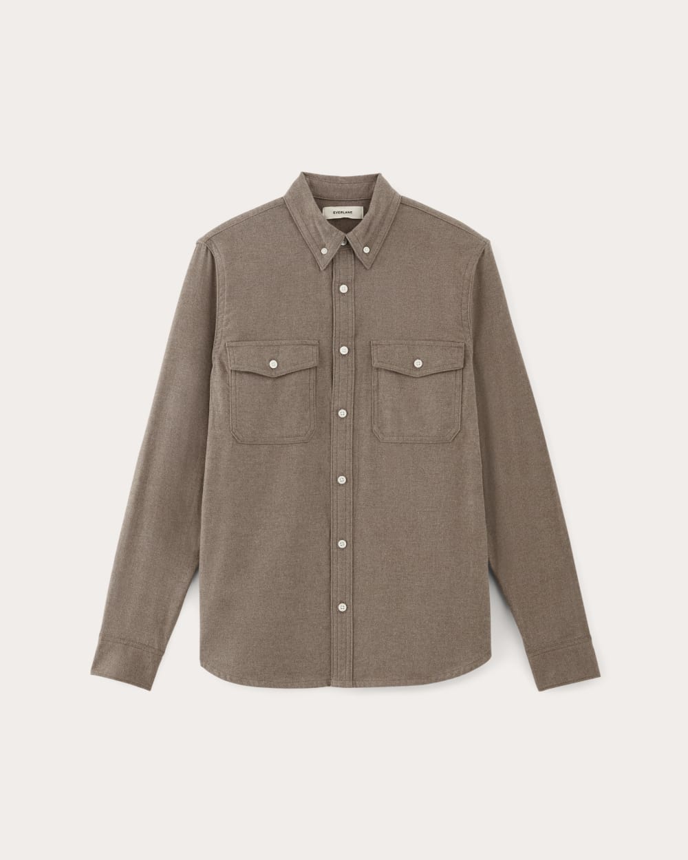 The Brushed Flannel Shirt | Taupe Melange
