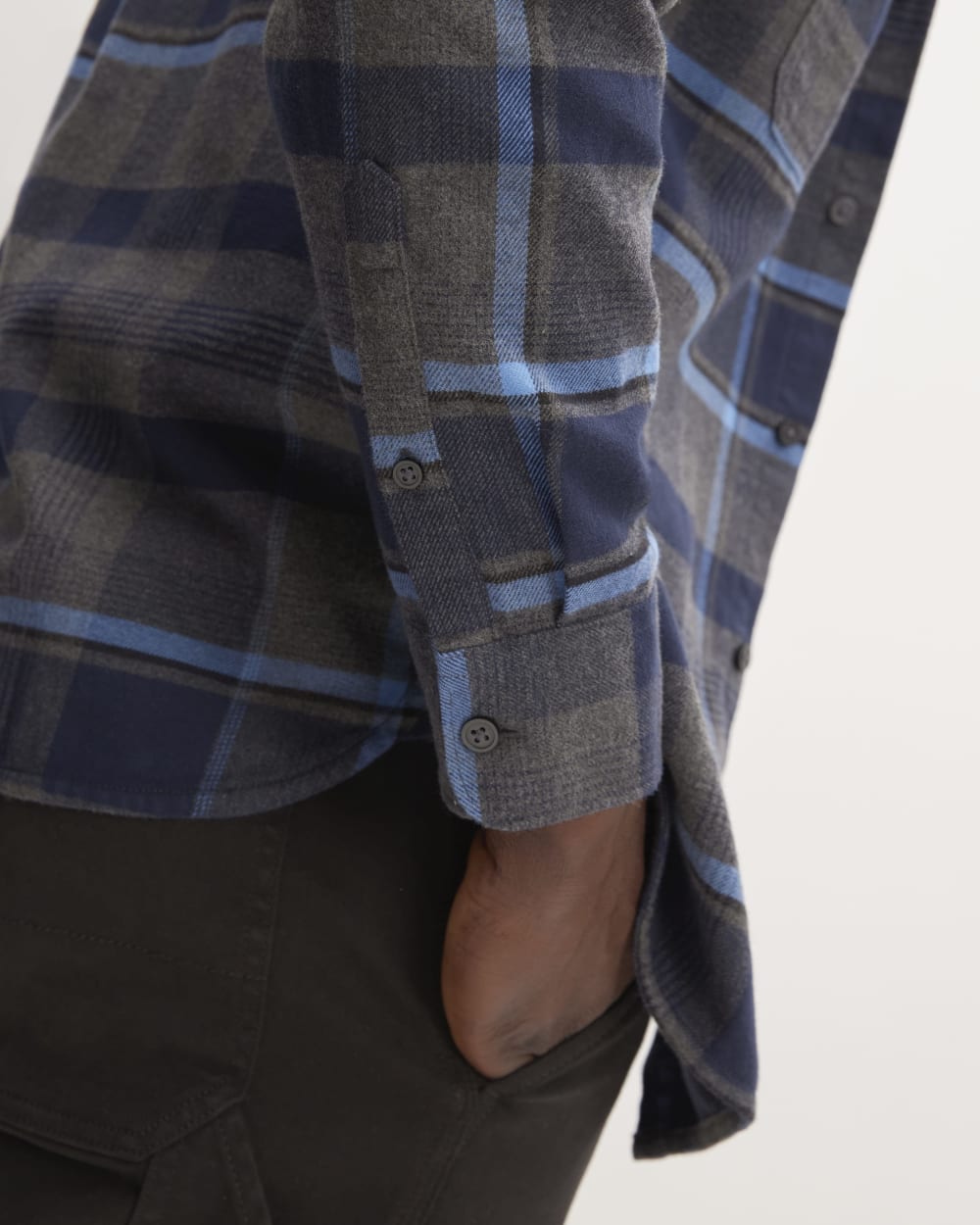 The Brushed Flannel Shirt | Heritage Blue / Black / Navy / Heather Charcoal