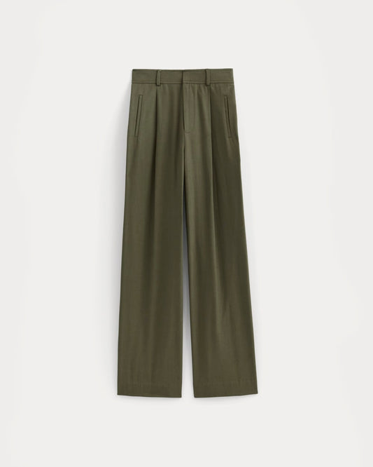 The Draper Pleated Pant in Buttersmooth | Kalamata | 32 Inseam