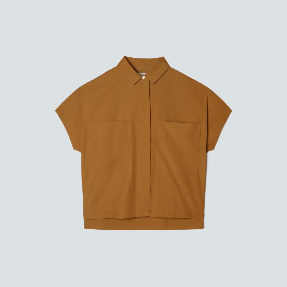The Short-Sleeve Box Shirt | Tawny Brown