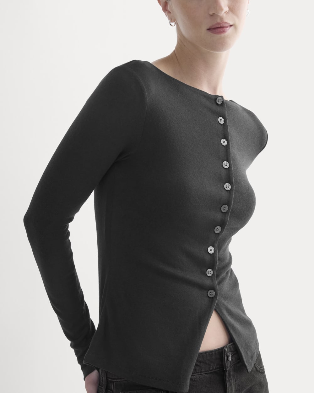 Button-Up Top in Butterluxe | Black