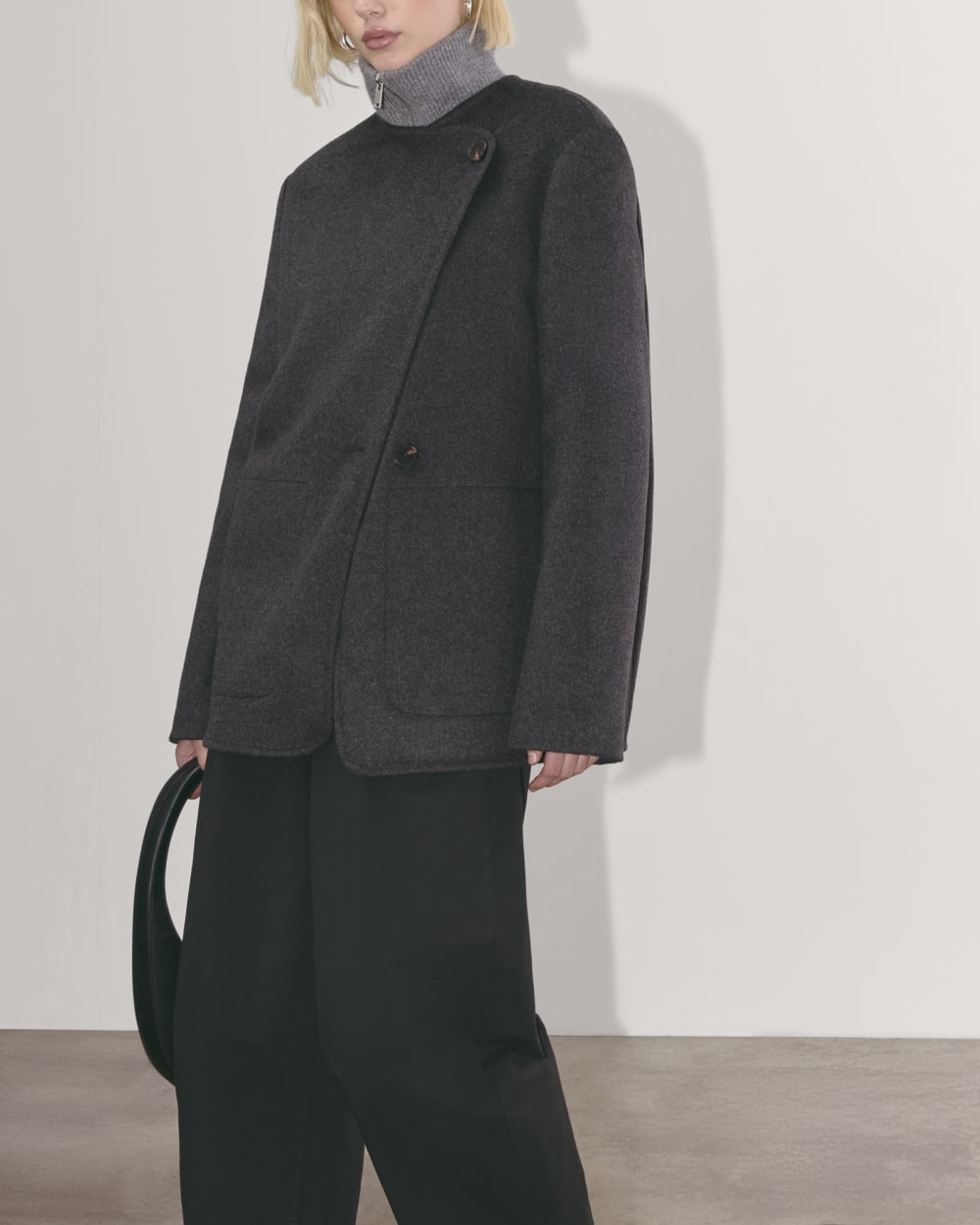 The October Coat | Dark Charcoal Melange