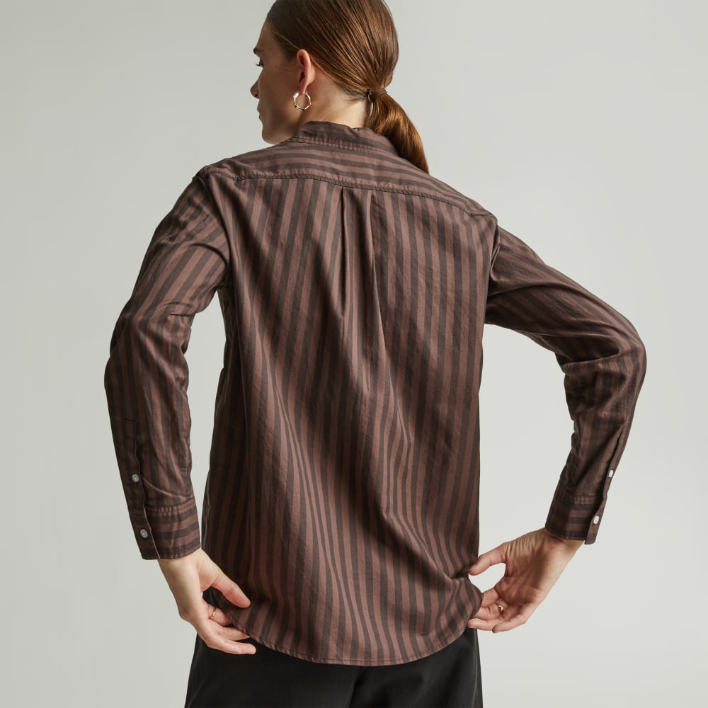 The Must-Have Shirt in Silky Cotton | Chocolate Brown / Black