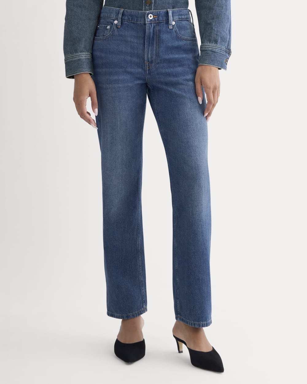 Low-Rise Straight Jean | Tungsten Old Blue