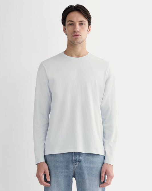 The Essential Organic Long-Sleeve Tee | Air Blue