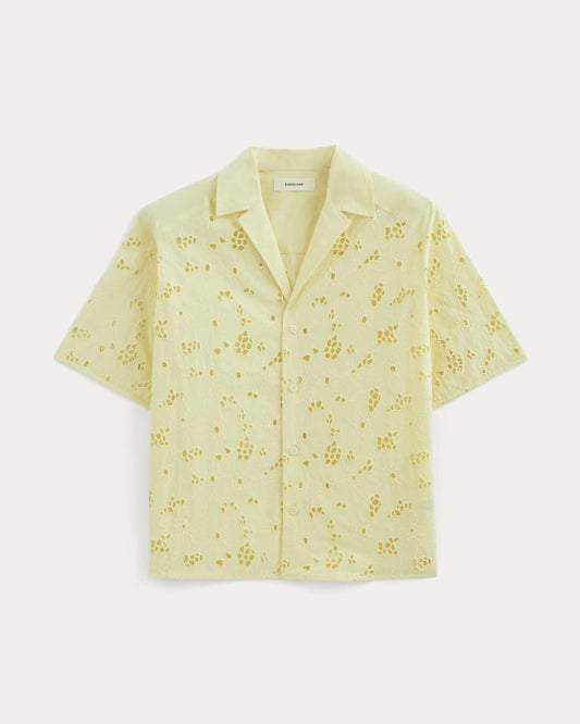 The Eyelet Camp Shirt | Light Yellow