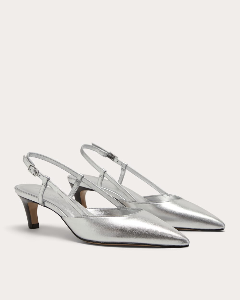 The Studio Slingback Heel | Silver
