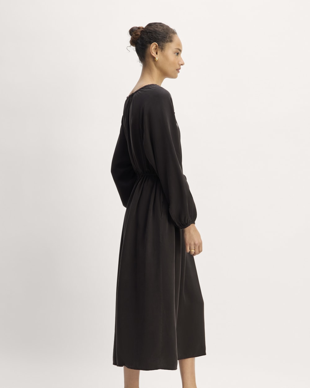 The TENCEL™ Gathered Maxi Dress | Black