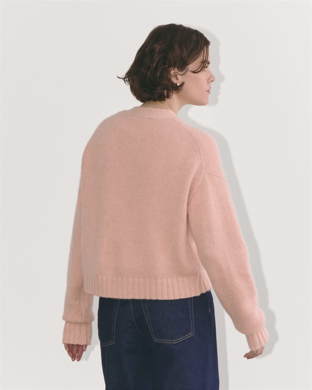 The Boxy Cardigan in Alpaca | Blush Pink