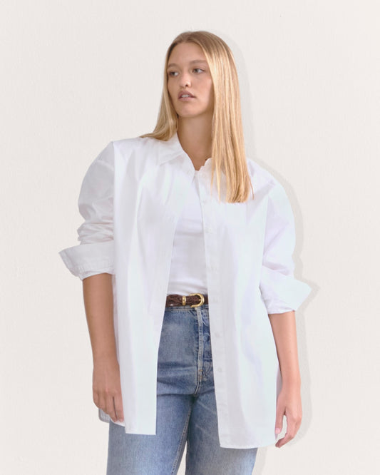 The Supima® Cotton Boyfriend Shirt | White